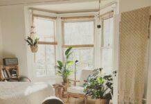 알레르기 예방과 관리를 위한 방법 brown wooden framed white padded chair in between green indoor leaf plants inside bedroom